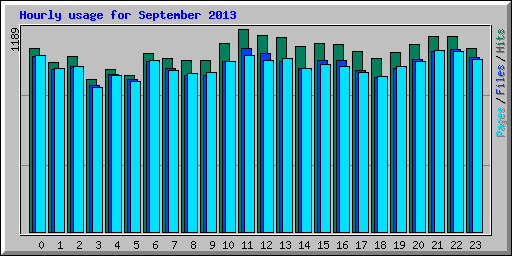 Hourly usage for September 2013