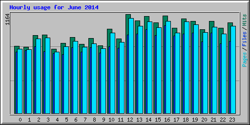 Hourly usage for June 2014