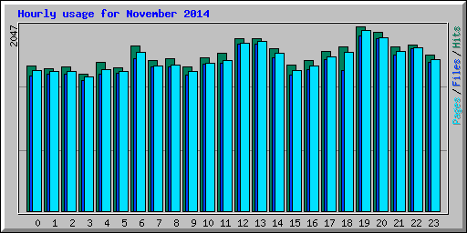 Hourly usage for November 2014