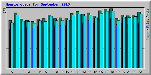 Hourly usage for September 2015