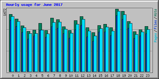 Hourly usage for June 2017
