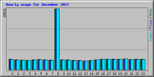 Hourly usage for December 2017