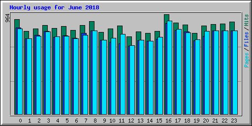 Hourly usage for June 2018
