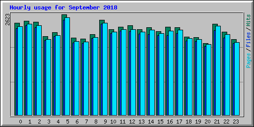 Hourly usage for September 2018