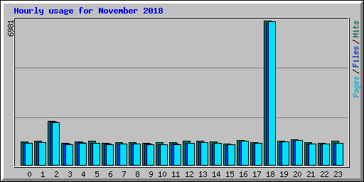 Hourly usage for November 2018
