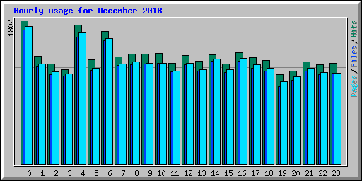 Hourly usage for December 2018