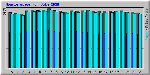 Hourly usage for July 2020