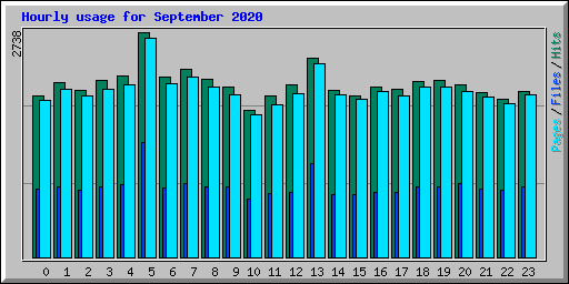 Hourly usage for September 2020