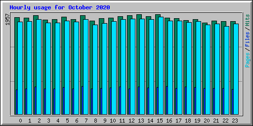 Hourly usage for October 2020