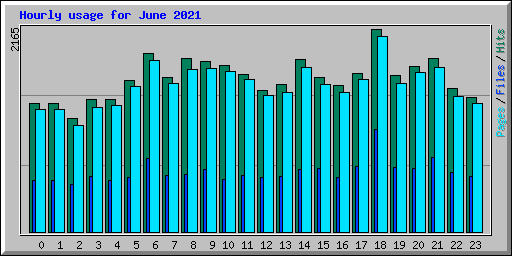 Hourly usage for June 2021