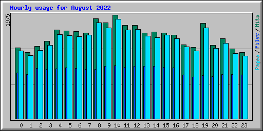 Hourly usage for August 2022