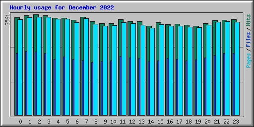 Hourly usage for December 2022