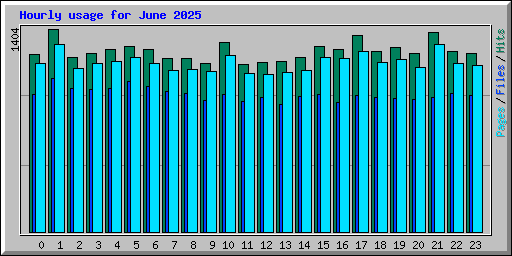 Hourly usage for June 2025